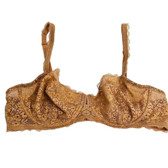 Gilligan and O’Malley beige lace underwire bra size 40C - Picture 1 of 5
